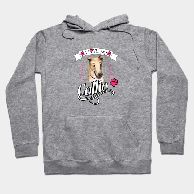 I Love my Collie (Smooth Coat Collie Puppy) Hoodie by THE Dog Designs